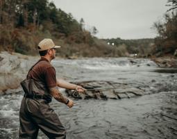 wędkarzy łowiący na muchę